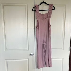 Pink Ruffled Strap Jumpsuit